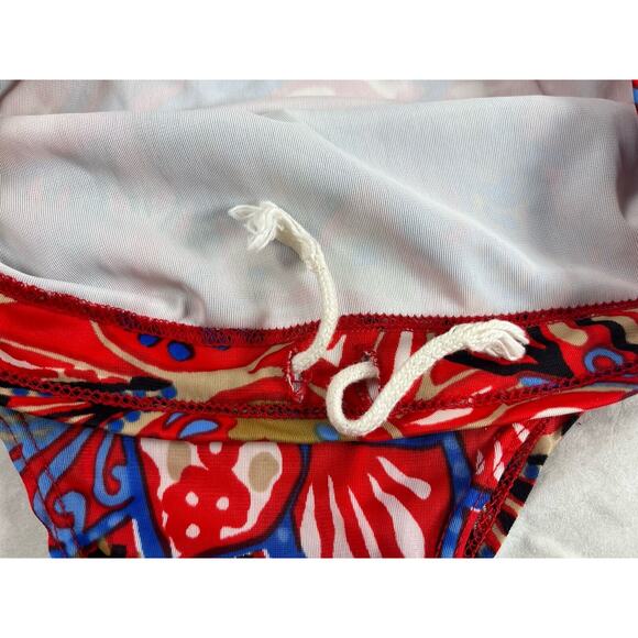OCEAN BRIEF NY Mens Floral Nylon Swim Brief Swimsuit Tag Sz 32 Rare Vintage 70s - Picture 4 of 6